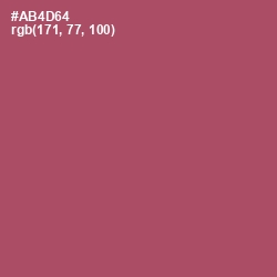 #AB4D64 - Hippie Pink Color Image
