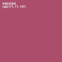 #AB4D6B - Hippie Pink Color Image