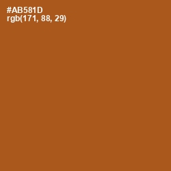 #AB581D - Fiery Orange Color Image