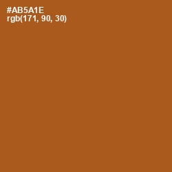 #AB5A1E - Fiery Orange Color Image