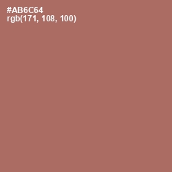 #AB6C64 - Coral Tree Color Image