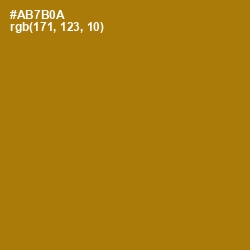 #AB7B0A - Buttered Rum Color Image