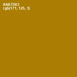 #AB7D03 - Buttered Rum Color Image