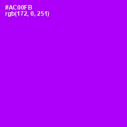 #AC00FB - Electric Violet Color Image