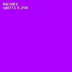 #AC00FE - Electric Violet Color Image