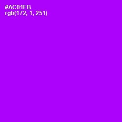 #AC01FB - Electric Violet Color Image