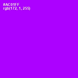 #AC01FF - Electric Violet Color Image