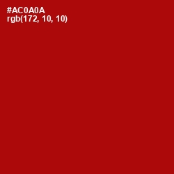 #AC0A0A - Bright Red Color Image