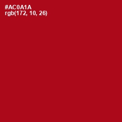 #AC0A1A - Milano Red Color Image