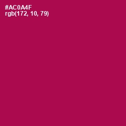 #AC0A4F - Jazzberry Jam Color Image