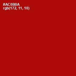 #AC0B0A - Milano Red Color Image