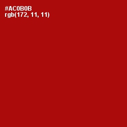 #AC0B0B - Milano Red Color Image