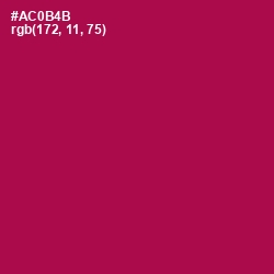 #AC0B4B - Jazzberry Jam Color Image