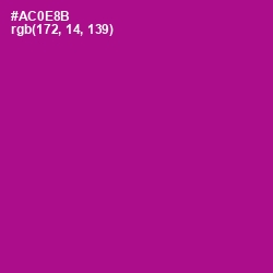 #AC0E8B - Violet Eggplant Color Image