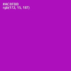 #AC0FBB - Violet Eggplant Color Image