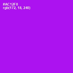 #AC12F0 - Electric Violet Color Image