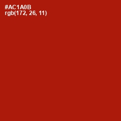 #AC1A0B - Milano Red Color Image