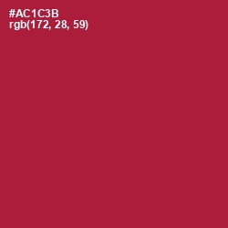 #AC1C3B - Shiraz Color Image