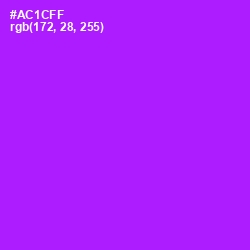 #AC1CFF - Electric Violet Color Image