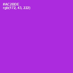 #AC2BDE - Electric Violet Color Image