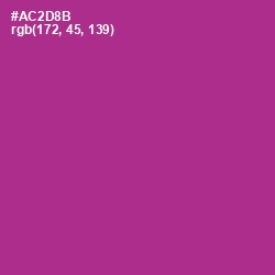 #AC2D8B - Medium Red Violet Color Image