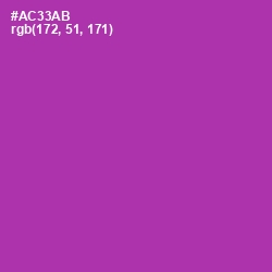 #AC33AB - Medium Red Violet Color Image