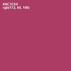 #AC3C64 - Rouge Color Image