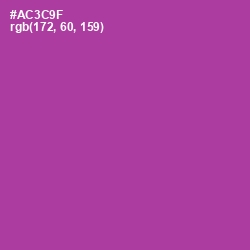 #AC3C9F - Medium Red Violet Color Image