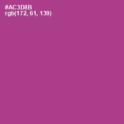 #AC3D8B - Medium Red Violet Color Image