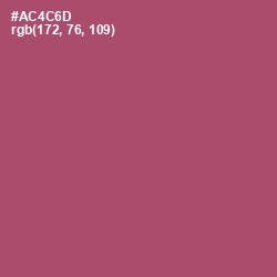 #AC4C6D - Hippie Pink Color Image