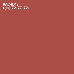 #AC4D48 - Apple Blossom Color Image