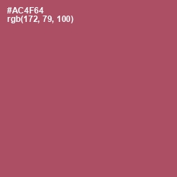 #AC4F64 - Hippie Pink Color Image