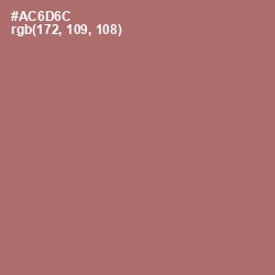 #AC6D6C - Coral Tree Color Image
