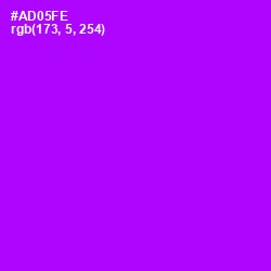 #AD05FE - Electric Violet Color Image