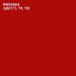 #AD0A0A - Milano Red Color Image