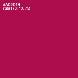 #AD0D4B - Jazzberry Jam Color Image