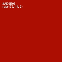 #AD0E02 - Milano Red Color Image