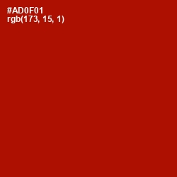 #AD0F01 - Milano Red Color Image
