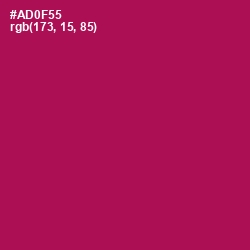 #AD0F55 - Jazzberry Jam Color Image