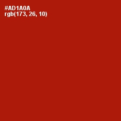 #AD1A0A - Milano Red Color Image