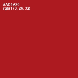 #AD1A20 - Shiraz Color Image