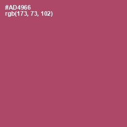 #AD4966 - Hippie Pink Color Image