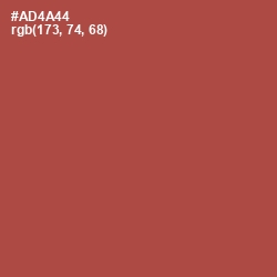 #AD4A44 - Apple Blossom Color Image