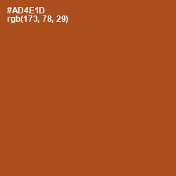 #AD4E1D - Fiery Orange Color Image