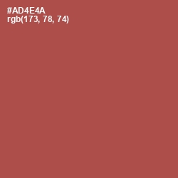 #AD4E4A - Apple Blossom Color Image