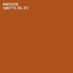 #AD521B - Fiery Orange Color Image