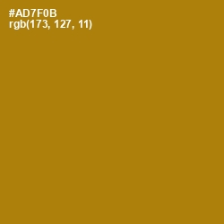 #AD7F0B - Buttered Rum Color Image