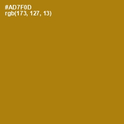 #AD7F0D - Buttered Rum Color Image