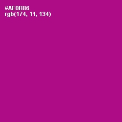 #AE0B86 - Violet Eggplant Color Image