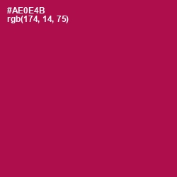 #AE0E4B - Jazzberry Jam Color Image